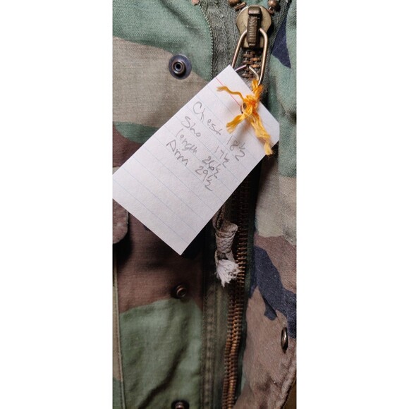 Military Coat Cold Weather Field Jacket Woodland Camo Size Extra Small-Short - Picture 3 of 7